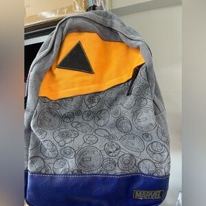 Disney Marvel Eternals Logo Backpack Kids Bag, Gray/Blue/Yellow Disney Parks new